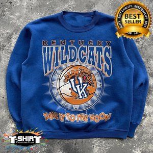Vintage Kentucky Wildcats Mascot Logo Sweatshirt, University Of Kentucky Shirt